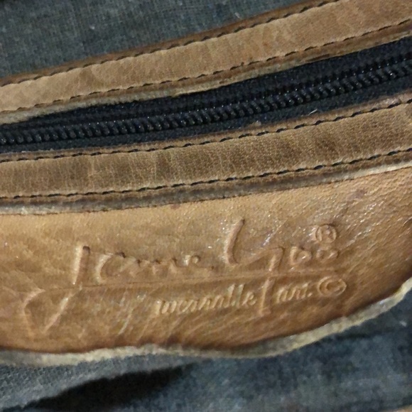 Jane Yoo Vintage leather hand painted bag - Picture 4 of 5